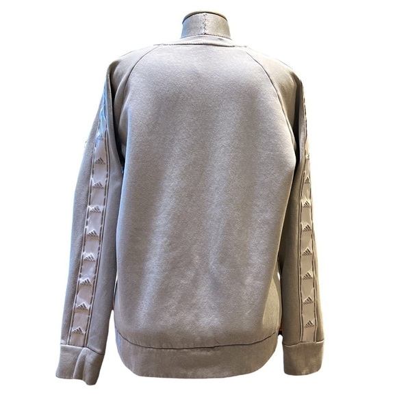 Adidas Women's Tiro Tape Crewneck Sweatshirt (Grey/White, Extra large - Picture 2 of 13